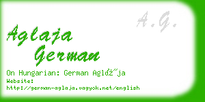 aglaja german business card